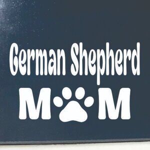 White German Shepherd Dog Mom Vinyl Window Decal